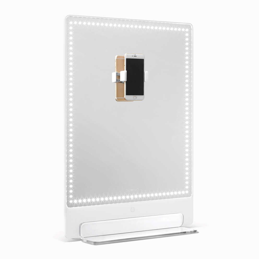 Riki Tall Vanity Mirror with Super Powerful Daylight LEDs - Perfect for Makeup, Skincare & Grooming at Home or Salon