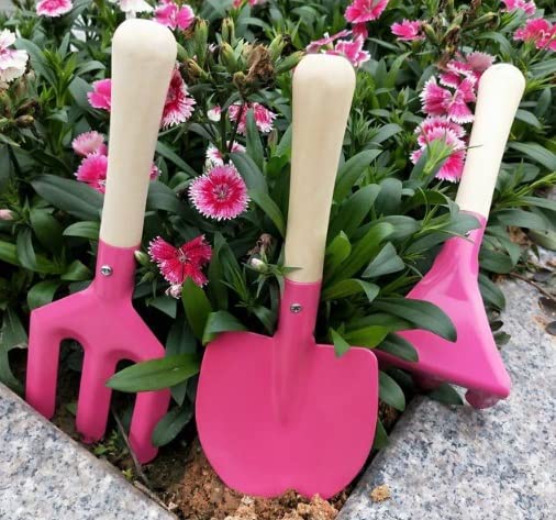 FRAHS 3-Piece Garden Tool Set - Heavy Duty Gardening Supplies, Portable Multi-Function Hand Tools for Outdoor Gardening - Perfect Gardening Gifts for Home, Yard & Landscaping Projects