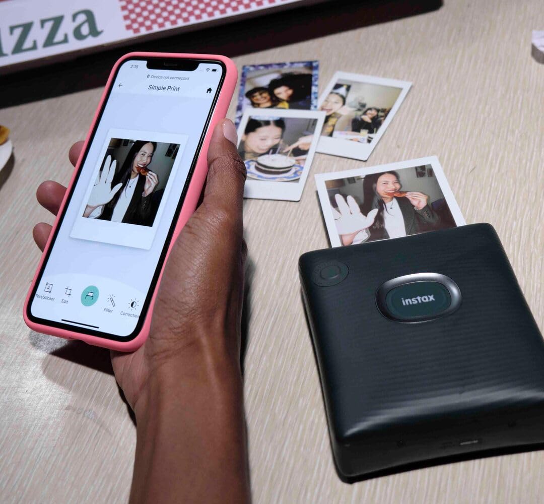 Instax Square Link Smartphone Photo Printer - Print Photos from Phone in Midnight Green | Perfect for Travel, Parties & DIY Scrapbooking