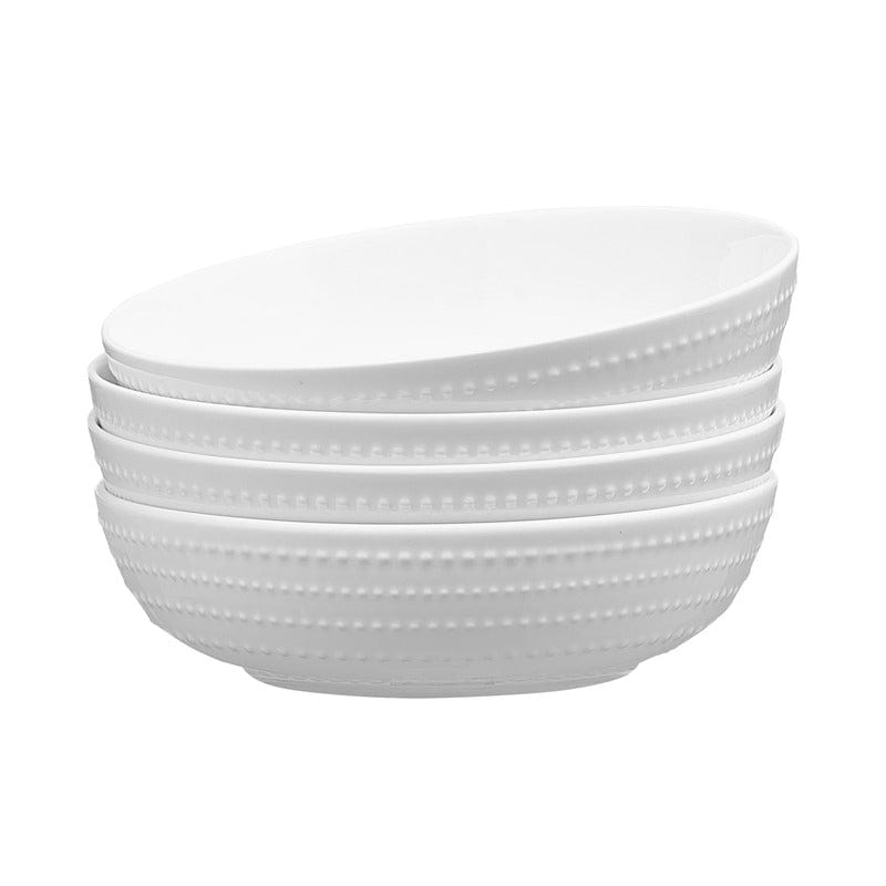 Nellie Set of 4 Pasta Bowls - 12oz Ceramic Soup & Salad Bowls for Pasta, Ice Cream, Cereal - Perfect for Dining, Entertaining & Everyday Use