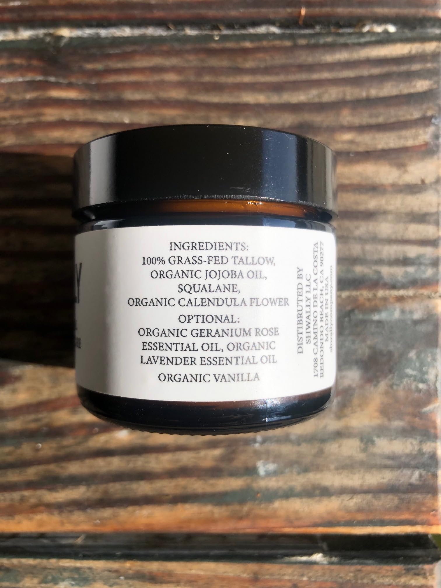 Tallow & Squalane Non-Comedogenic Face Balm - 100% Grass-Fed Tallow Moisturizer with Squalane & Calendula Flowers for Soft, Smooth Skin - 2 Oz (Mild Geranium Rose + Lavender) - Perfect for Dry Skin Care & Nighttime Hydration Routine