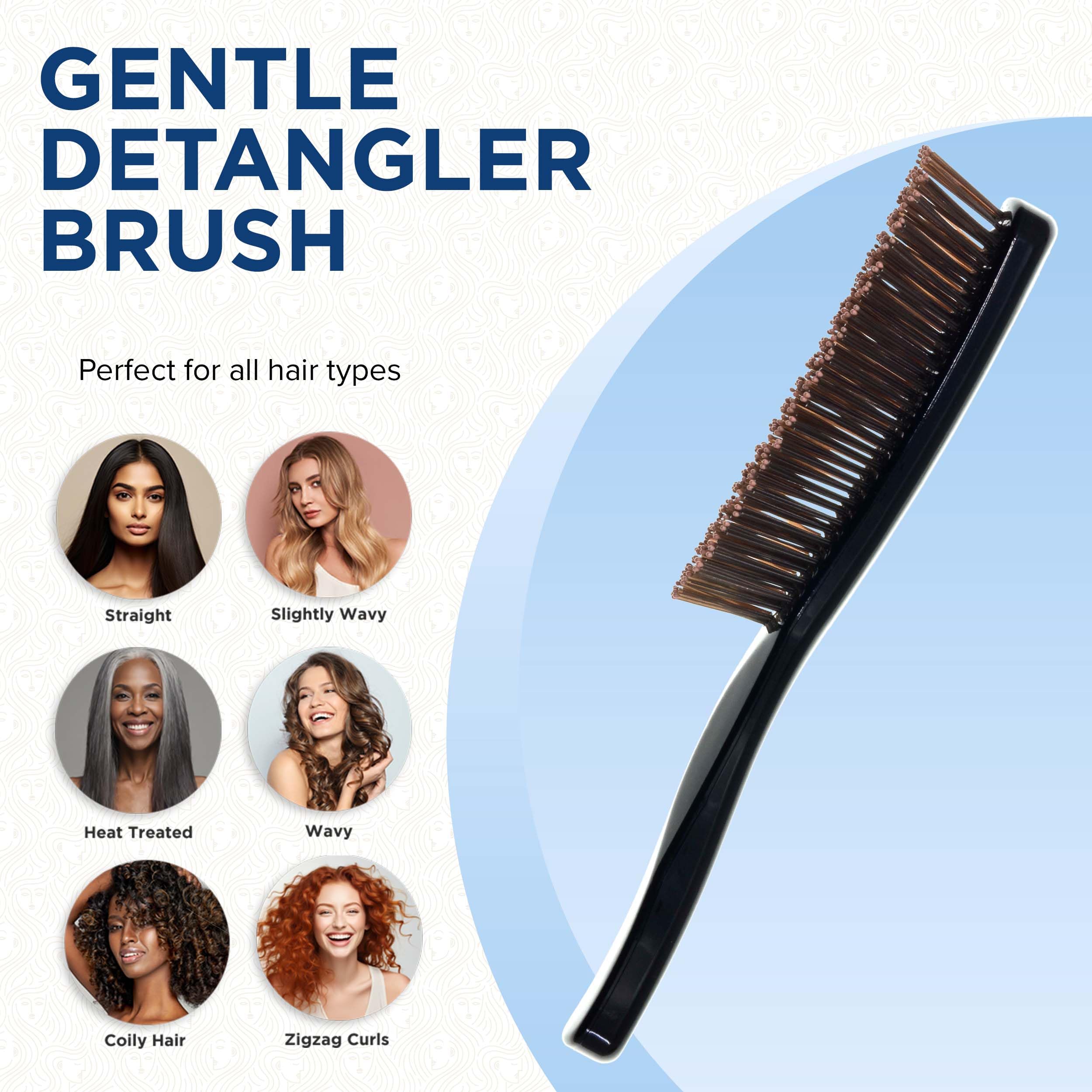 Giorgio Gentle Mini Hair Brush for Men - Dual Length Bristles for Fine & Thick Hair, Scalp Massager & Detangler - Compact Travel Brush for Home, Office & Gym Use