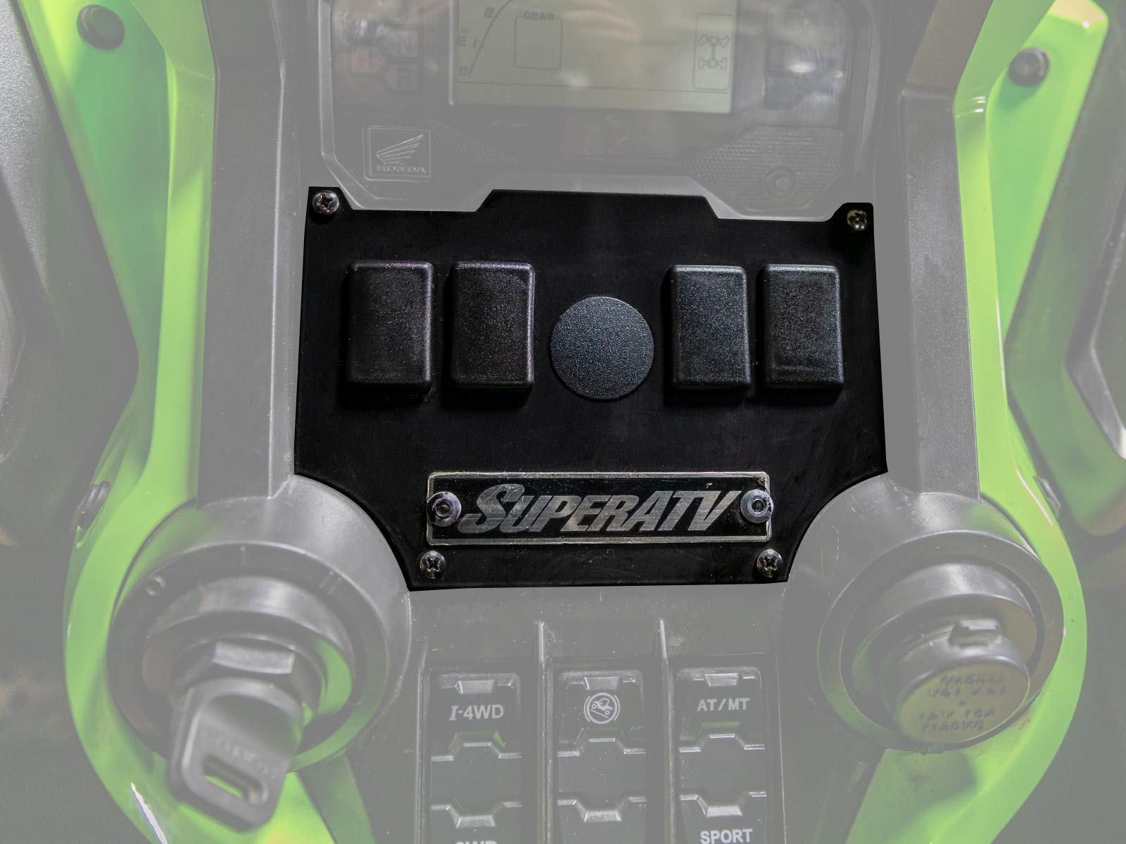 SuperATV Rocker Switch Panel for 2019+ Honda Talon 1000R/1000X/1000X-4 UTV | 4-Switch Panel with Quick Installation | OEM Style Dash Mount for Lights, Winch & Accessories | Perfect for Off-Roading & Trail Riding