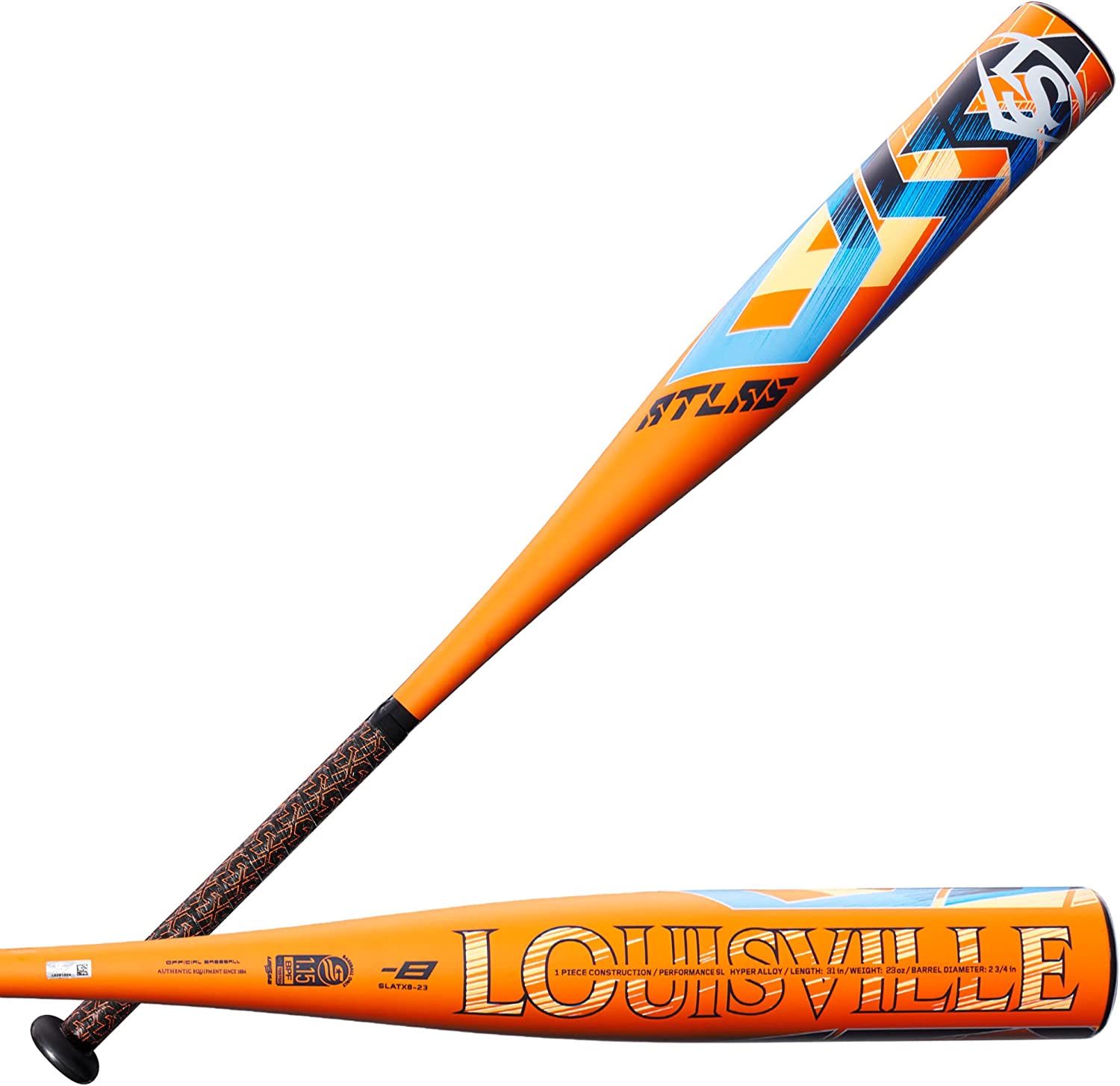 2023 Louisville Slugger Atlas USSSA Baseball Bat -8 Drop, 2 3/4