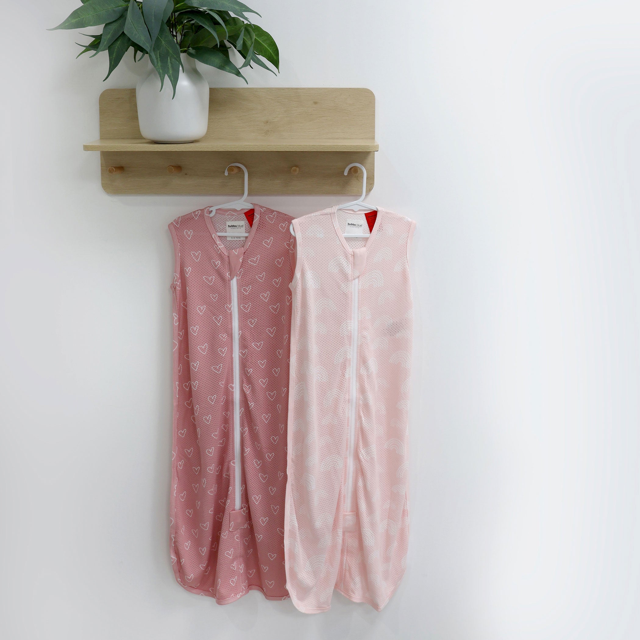 Nordic 0.3 TOG 2-Pack Baby Sleep Sacks - Breathable Air+ Fabric in Berry & Rose Colors | Perfect for Newborns & Infants Nursery Sleepwear