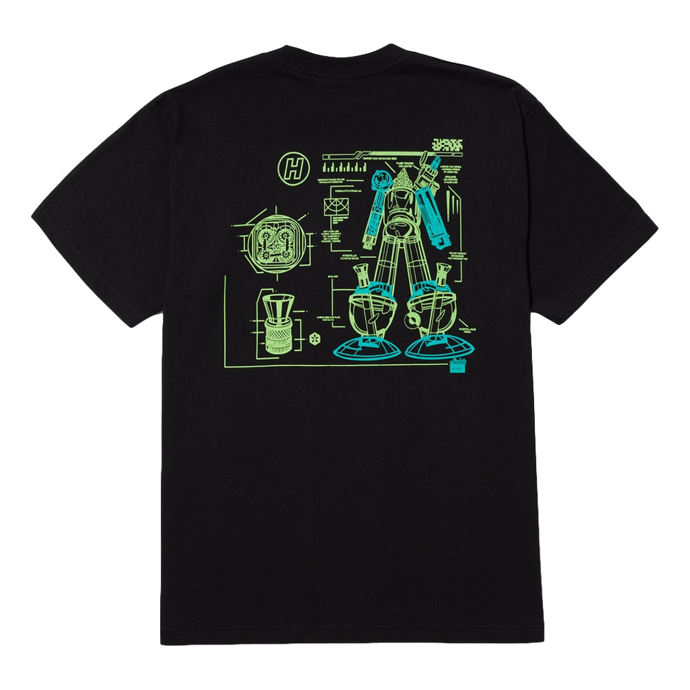 HUF x Alien Labs H Type 420 Short Sleeve T-Shirt - Black | Streetwear Cannabis Culture Tee for Casual Wear & Music Festivals