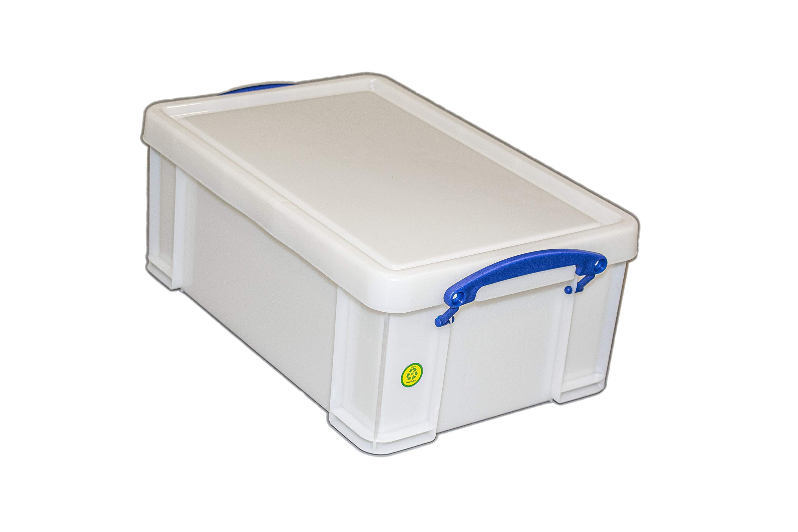 Really Useful 9L Plastic Storage Box - Durable White Organizer for Home, Office & Garage | Stackable & Space-Saving