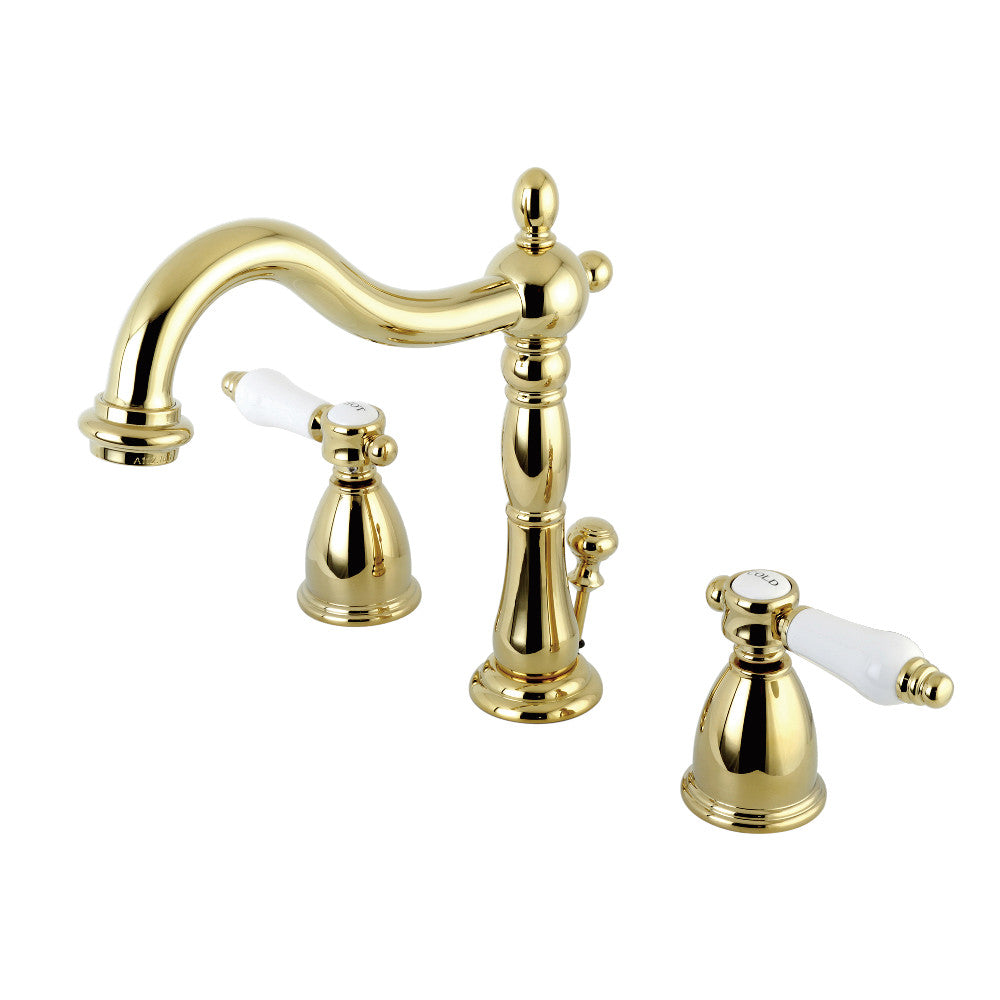 Kingston Brass KB1971BPL Bel Air 8-Inch Widespread Bathroom Faucet with Brass Pop-Up Drain - Oil Rubbed Bronze Finish - Perfect for Modern Bathroom Vanities and Powder Rooms