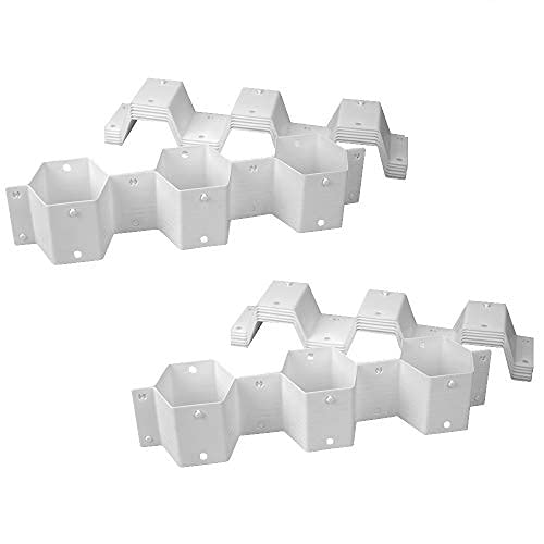 Hexagon Honeycomb Drawer Organizer Set - 8-Piece Customizable Plastic Partition for Underwear, Socks, Belts & Ties | Space-Saving Storage Solution for Dressers, Closets & Travel Organizers (White)