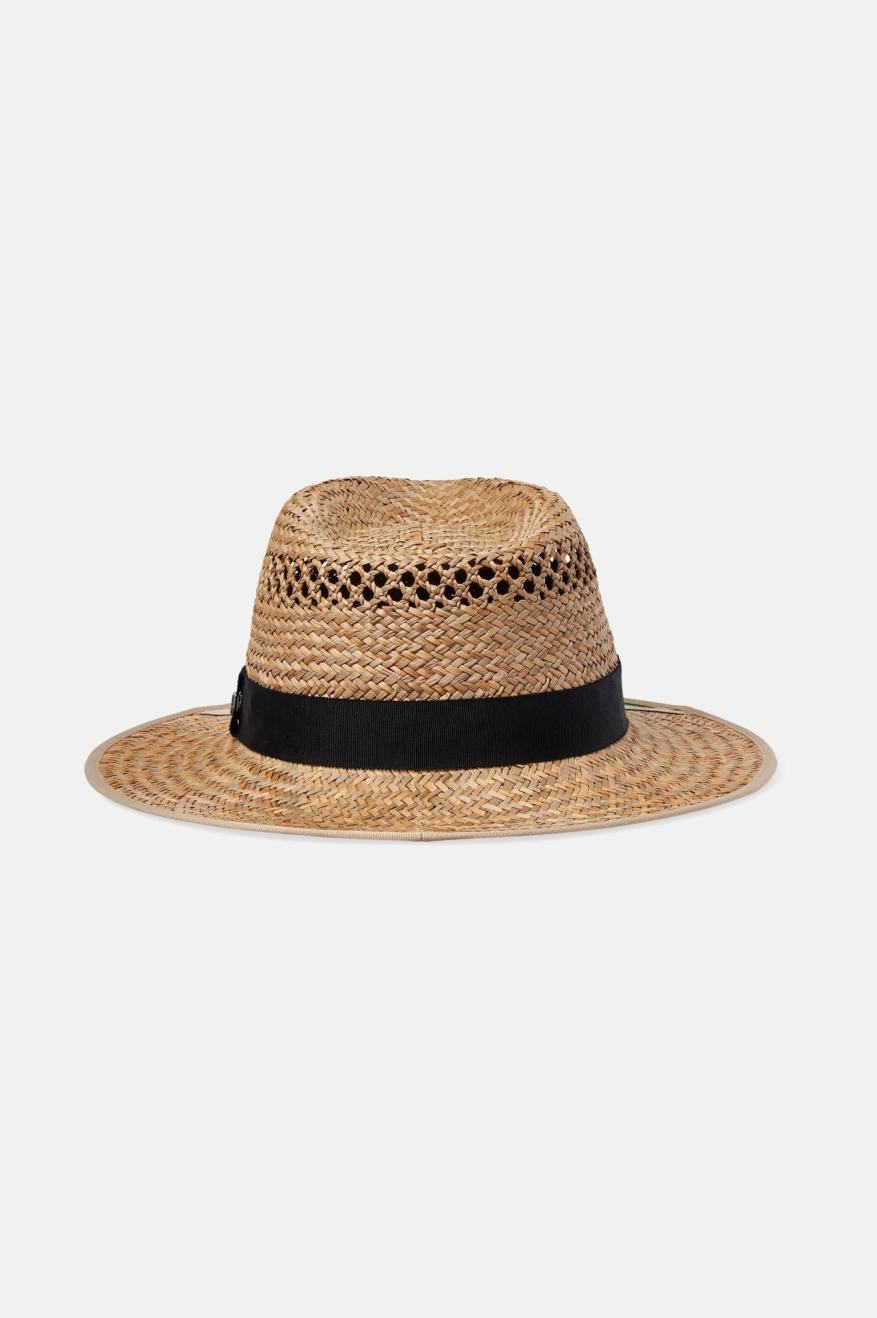 Stylish Hunter Straw Fedora Hat in Tan - Perfect for Outdoor Adventures, Beach Trips, and Summer Fashion