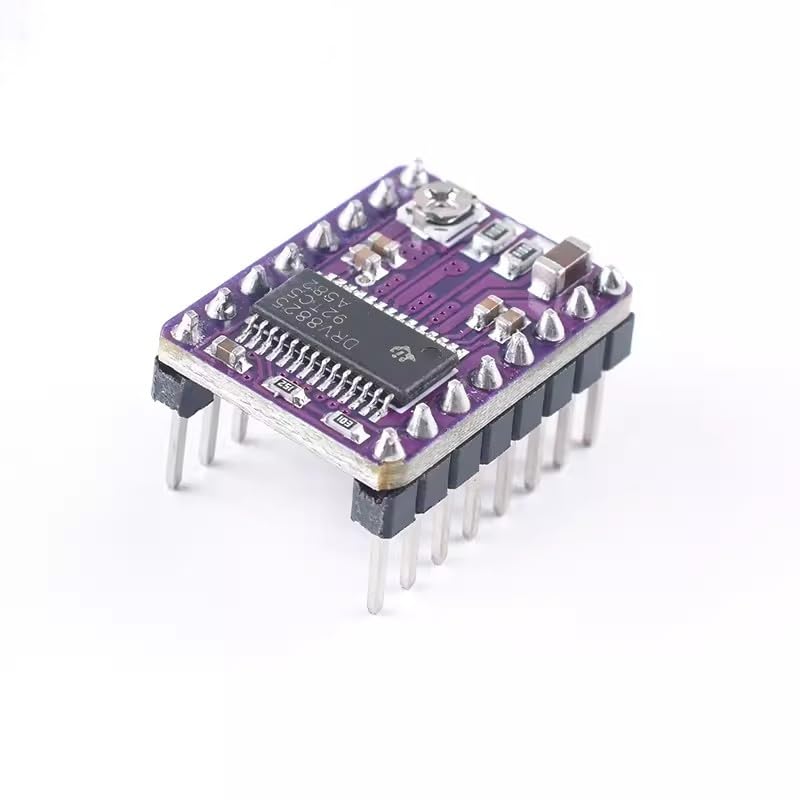 10Pcs DRV8825 Stepper Motor Driver Modules with Heat Sink - Compatible with 3D Printers, RepRap, RAMPS1.4, StepStick - High Precision Purple Motor Drivers for DIY CNC, Robotics & Automation Projects
