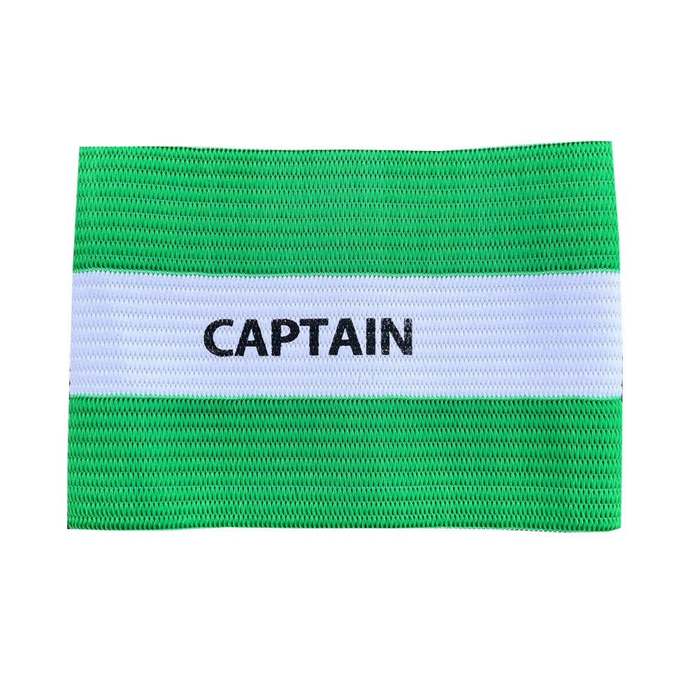 Captain's Armband Senior - Green Striped Soccer Team Leader Accessory for Sports & School Events