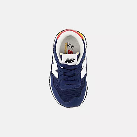 237 Bungee Lace Sneakers for Men Women - Navy Blue & Varsity Gold Athletic Shoes | Comfortable Running Walking Casual Sneakers for Gym Workout & Everyday Wear
