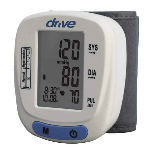 DRIVE™ Automatic Wrist Blood Pressure Monitor - Digital BP Cuff with Heart Rate Detection for Home Use, Travel & Fitness Tracking