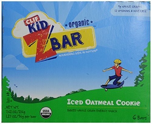 Organic Clif Kid Zbar Iced Oatmeal Cookie Energy Snack Bars - 7.62oz Box (Pack of 20) | Healthy Kids Snacks for School, Sports & Outdoor Activities