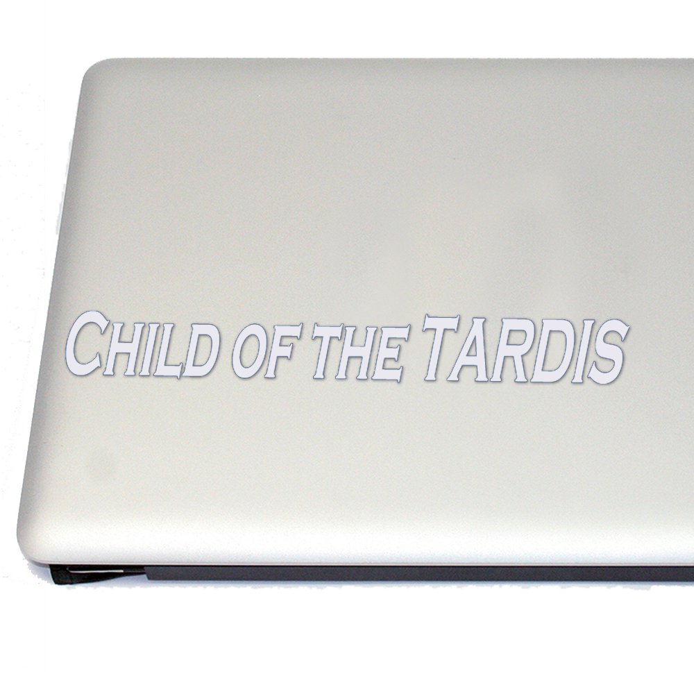 Child of The Tardis Vinyl Decal - White Cosplay Sticker for Doctor Who Fans | Perfect for Laptops, Cars & Fan Gear Decoration