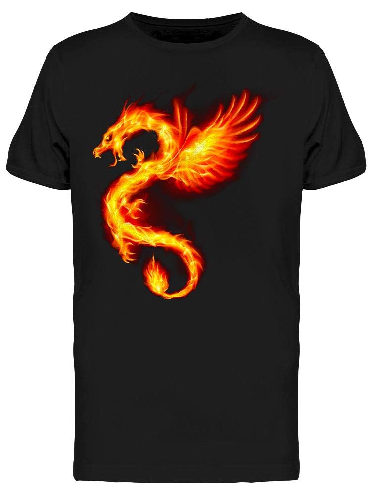 Fire Dragon Wings T-Shirt for Men - Casual Wear & Gifts