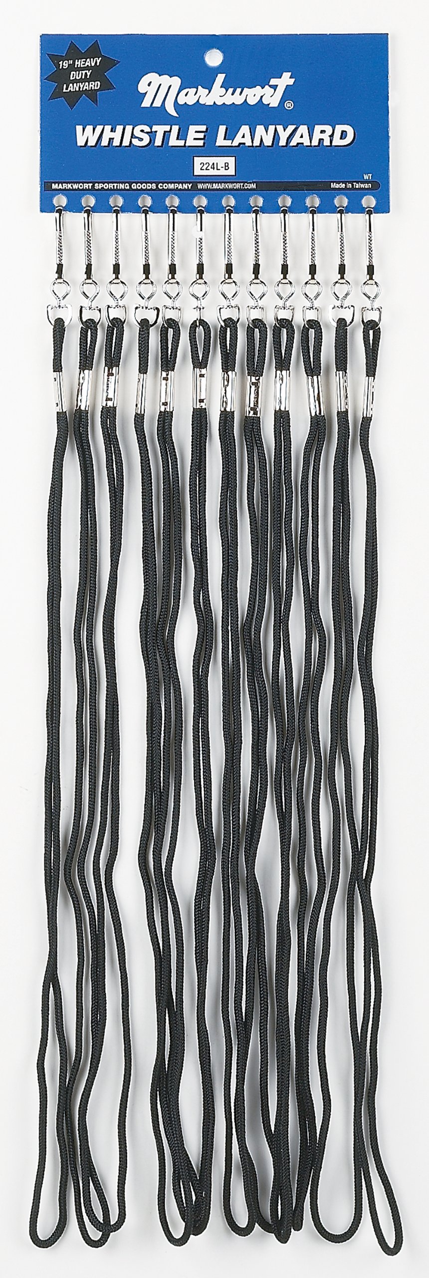 Markwort 12-Pack Whistle Lanyards for Sports & Safety
