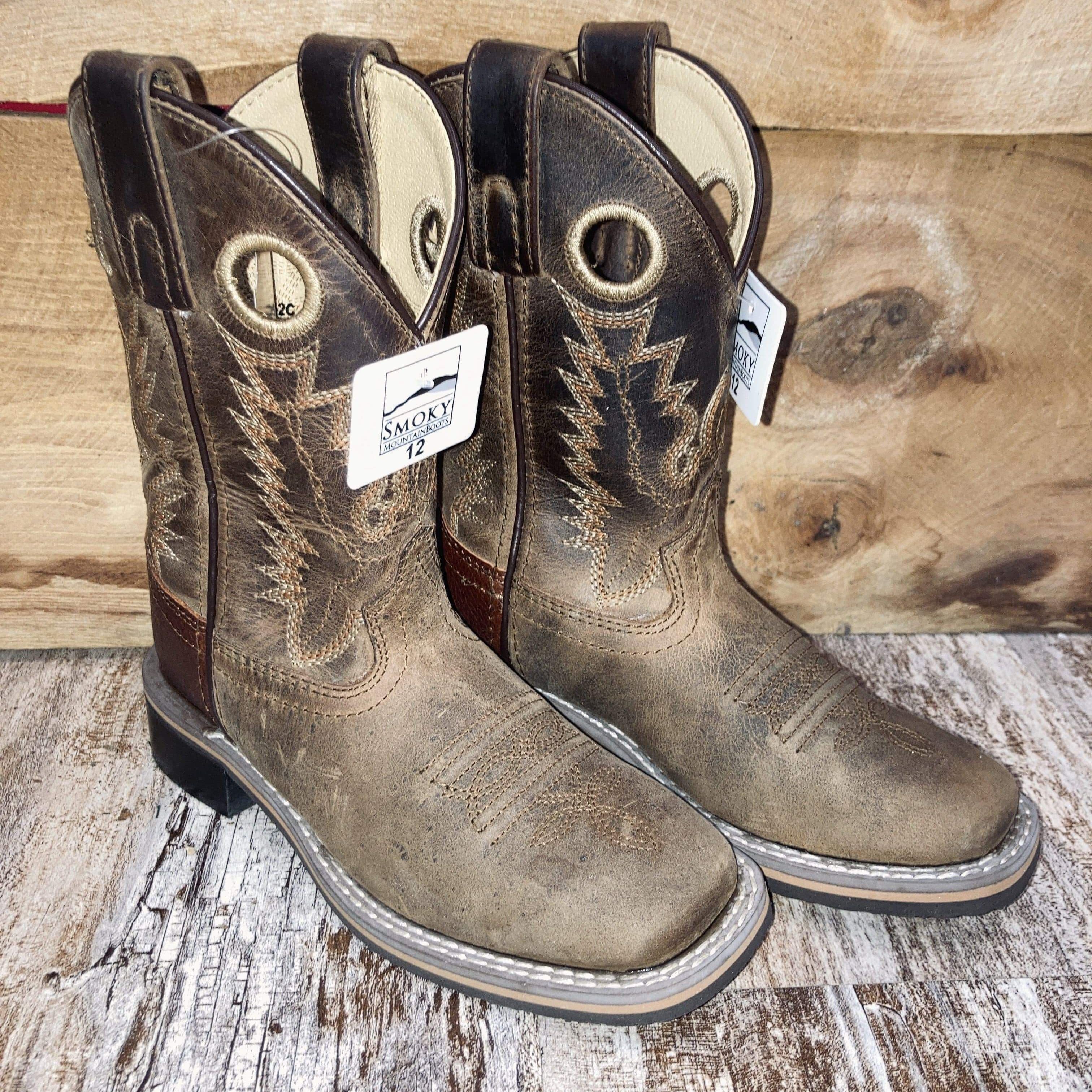 Smokey Mountain Kids Brown Boots - Waterproof Hiking Boots for Boys & Girls - Durable Outdoor Shoes for Camping, Hiking & Winter Adventures