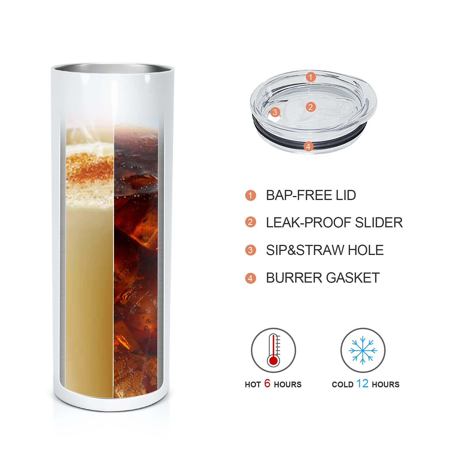 50 Pack 20oz Sublimation Tumblers - Stainless Steel Insulated Travel Mugs with Double Wall Vacuum for Hot & Cold Drinks - Perfect for Coffee, Wine, Camping, Office & Outdoor Activities - Ships from USA