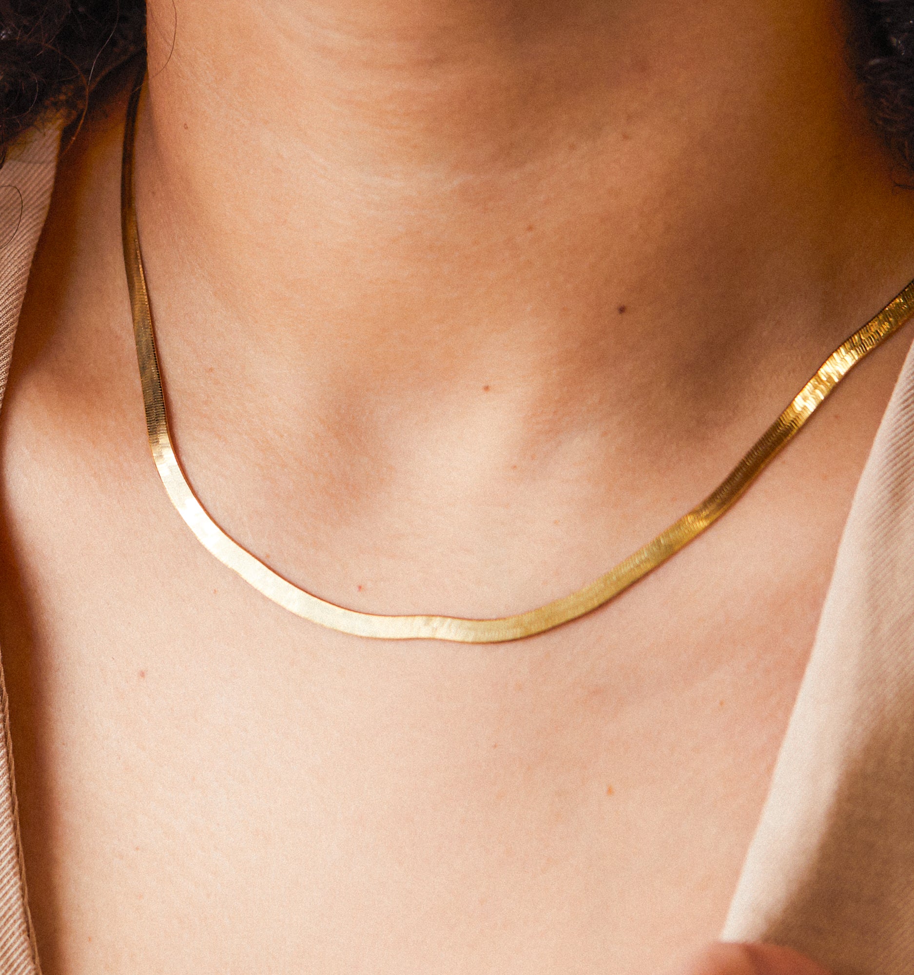 Elegant 4mm Herringbone Chain Necklace for Women - Gold & Silver Plated Layering Necklace, Perfect for Daily Wear, Parties & Gifts