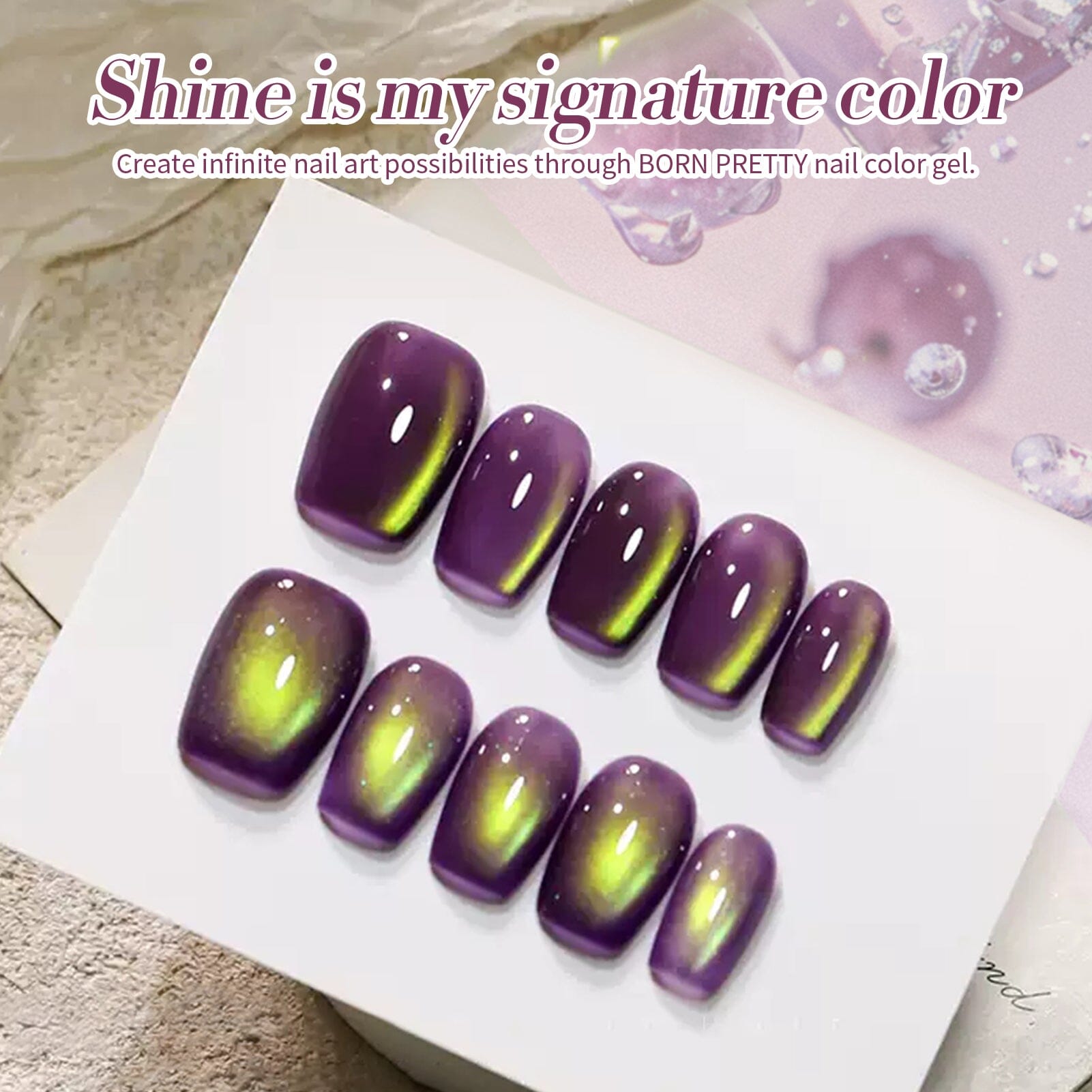 Purple Magnetic Cat Eye Gel Polish - MY270 Honey Trap 15ml Nail Lacquer for Salon & Home Manicures | Long-Lasting UV/LED Nail Art Design