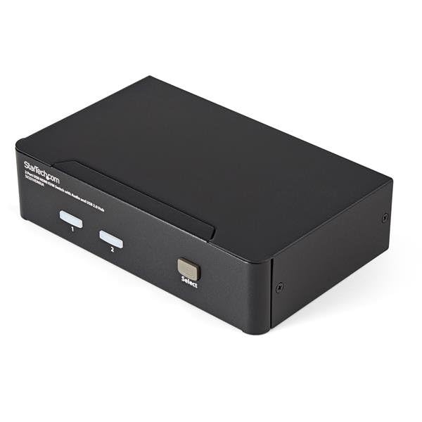StarTech.com 2 Port HDMI KVM Switch with USB 2.0 Hub & Audio Support - 1920x1200 Resolution for Dual Monitor Setup - Perfect for Home Office, Gaming, and IT Workstations
