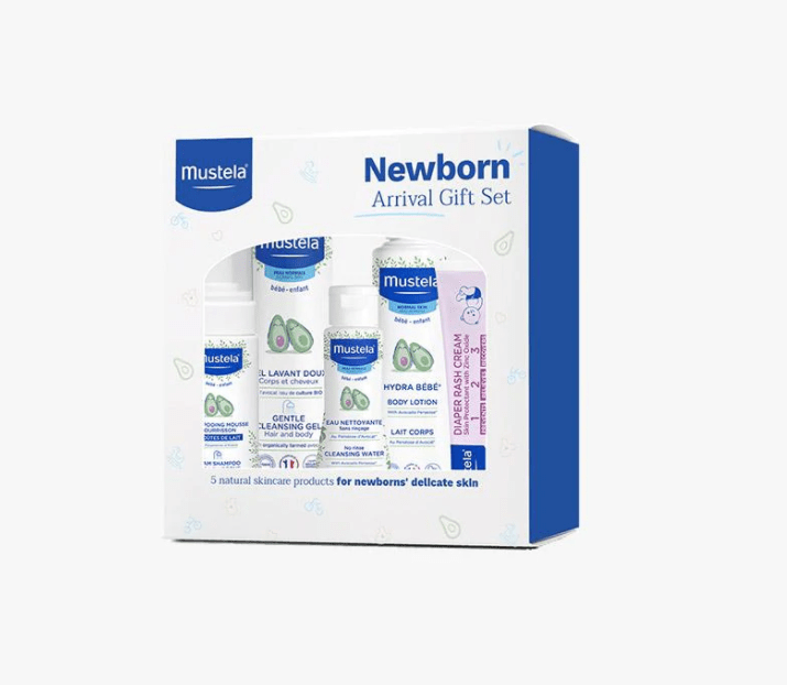 Mustela Newborn Baby Gift Set - Gentle Skincare Essentials for Delicate Skin | Perfect Baby Shower Gift & Newborn Care Kit
