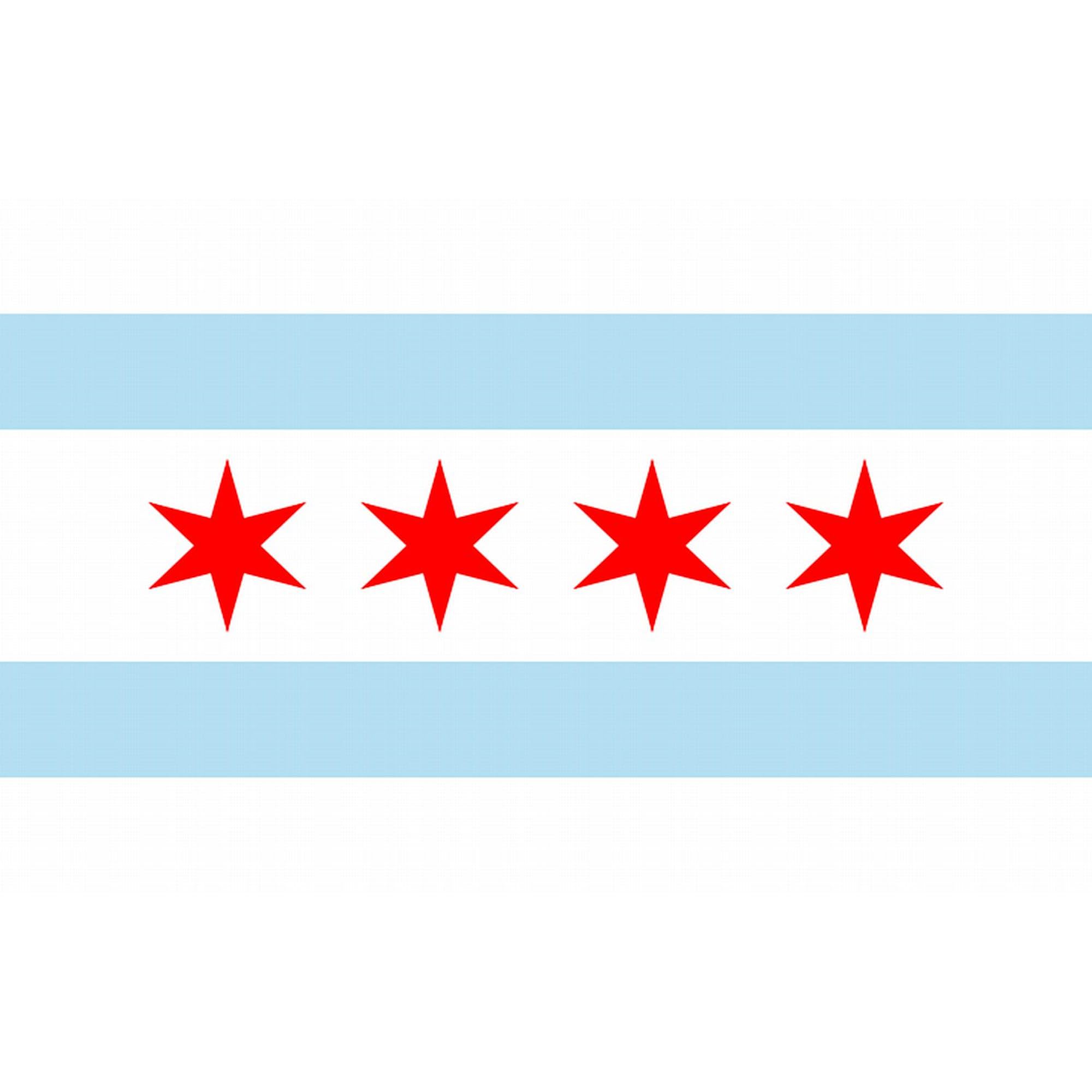 Chicago City Flag Rectangle Sticker - Durable Bumper Sticker & Car Decal for Cars, Laptops, Windows | Show Your Chicago Pride Anywhere