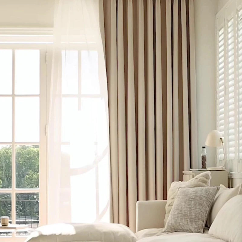 Elena Striped Chenille Curtain Swatch - Soft Textured Window Drapes for Living Room & Bedroom Decor