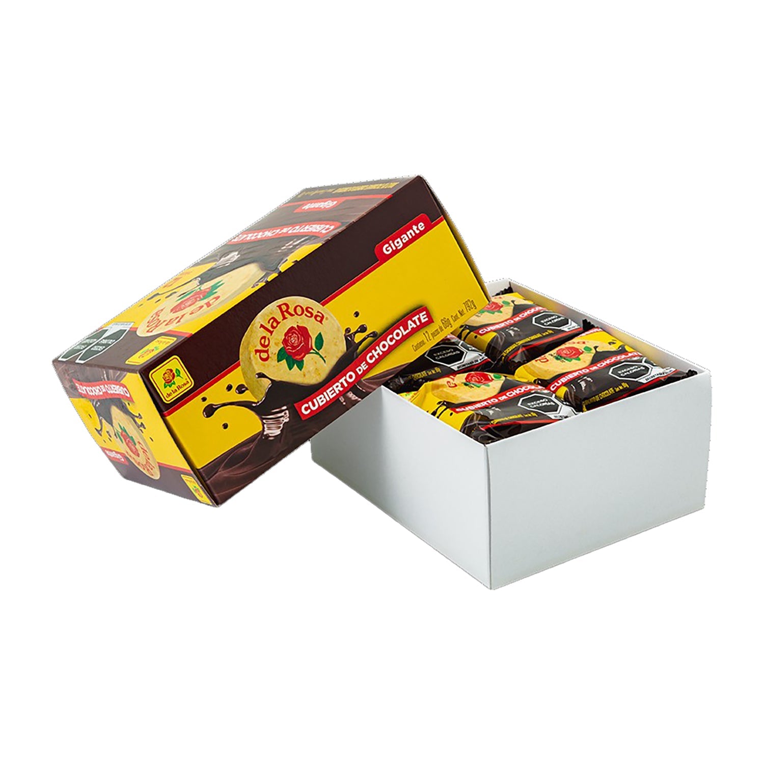 De La Rosa Giant Chocolate Covered Mazapan Peanut Candy | 12 Count Box | Perfect for Parties, Gifts & Mexican Dessert Lovers