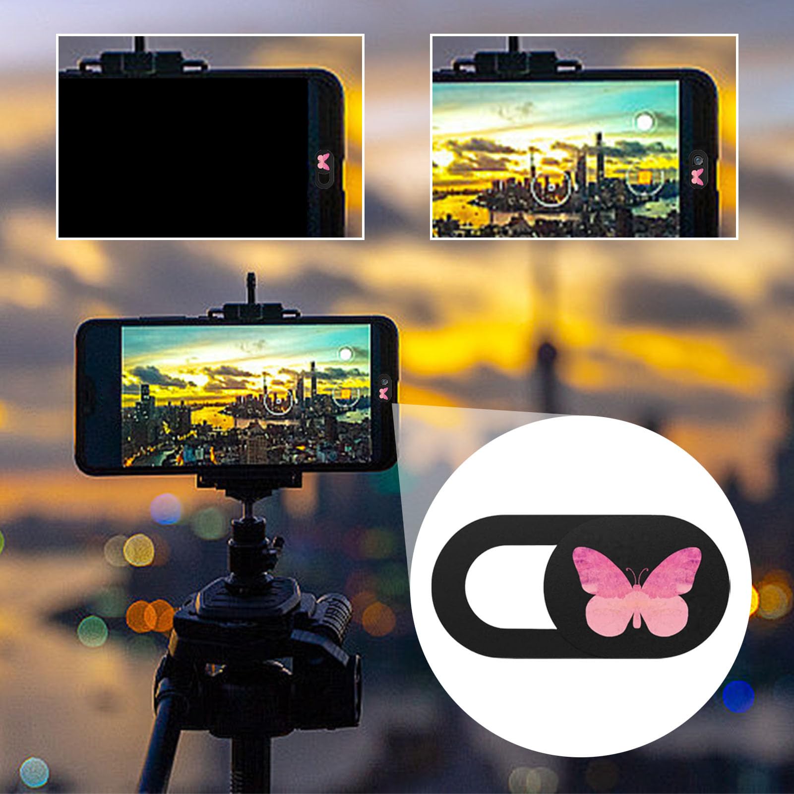 Anti-Spy Webcam Cover for Laptop & Phone - Slide Privacy Protector with Stylish Design - Ideal for Zoom Meetings, Remote Work & Online Classes - Protect Privacy During Video Calls & Streaming - Perfect for Home Office, School & Business Use - Essential for Video Conferencing, Online Learning & Secure Work from Home