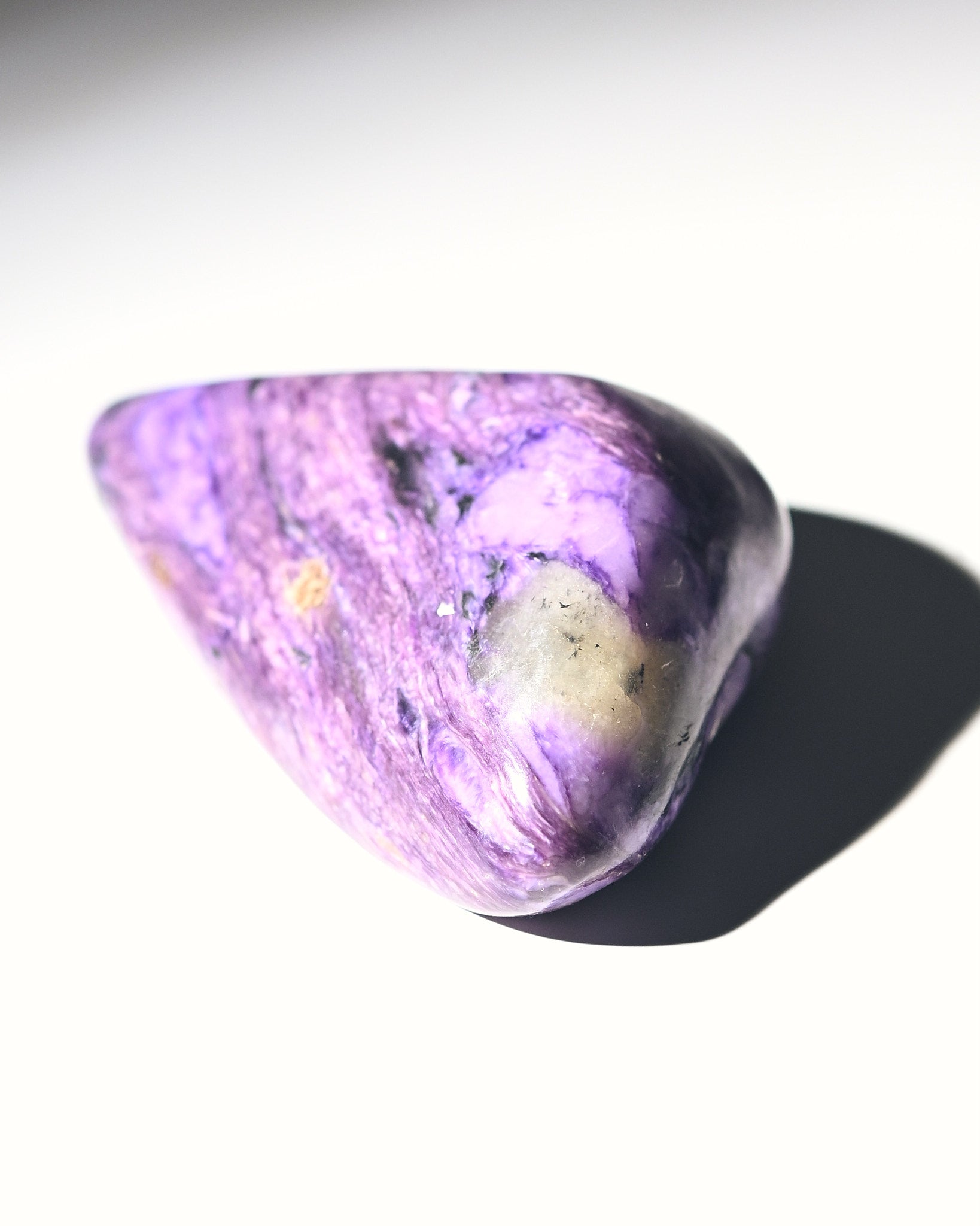 Natural Charoite Freeform Stone - 3 Inch Healing Crystal for Meditation, Reiki & Home Decor | Spiritual Energy & Stress Relief