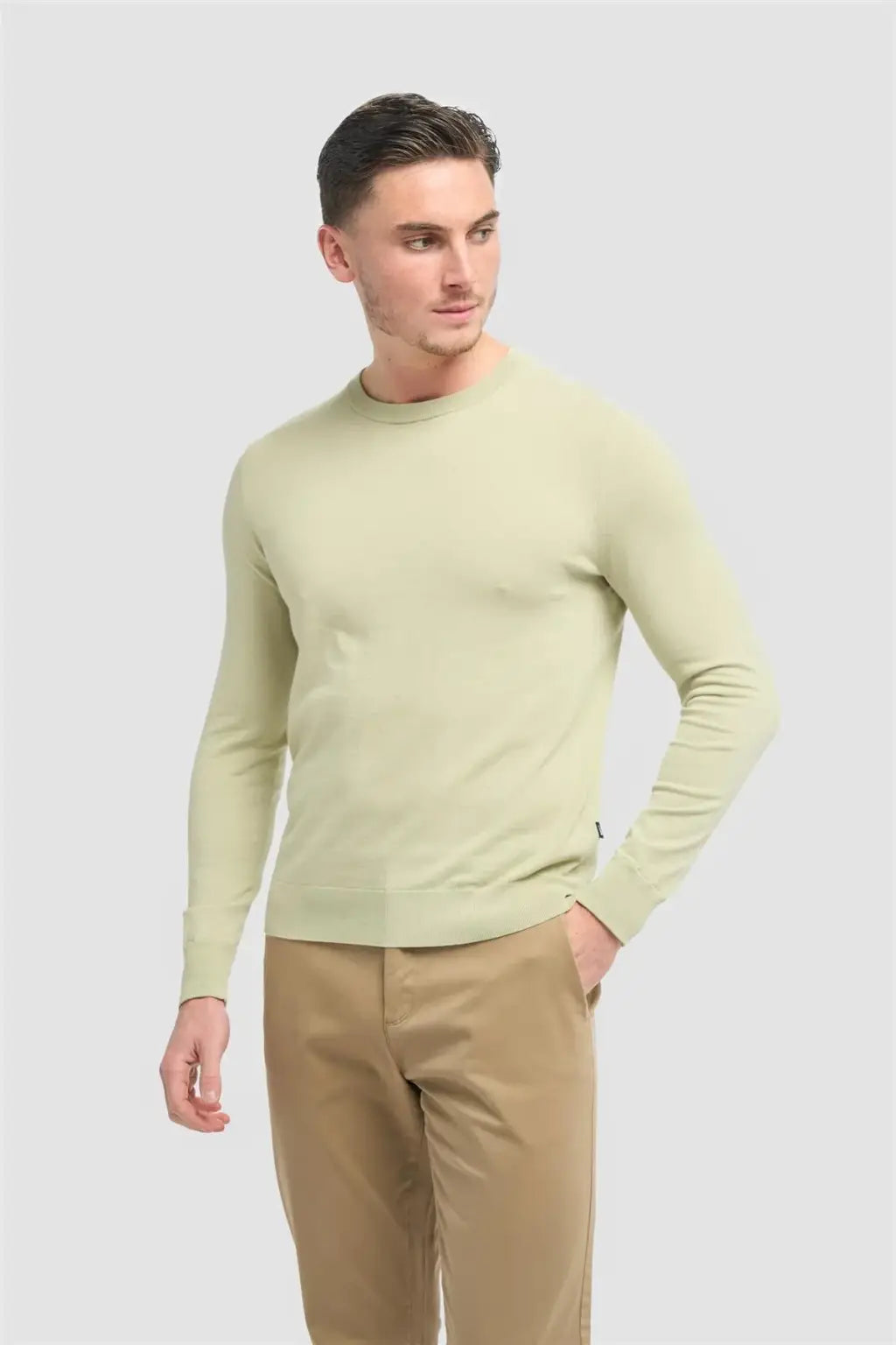 Cavani Men's Savio Lightweight Crew Neck Sweater | Soft Cotton Knit Pullover for Casual Wear & Layering | Perfect for Office, Travel & Everyday Comfort
