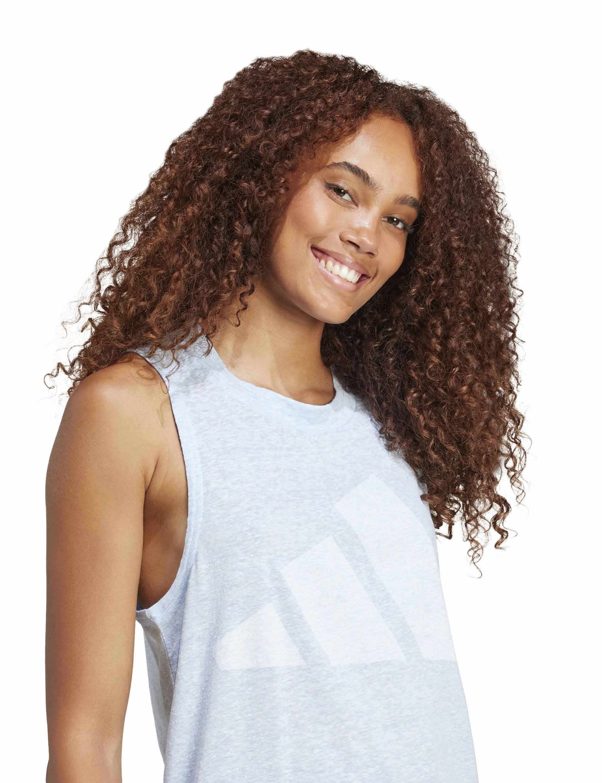 Essentials Winners Tank Top - Glow Blue/White | Comfortable & Stylish Workout Top for Gym, Running & Yoga