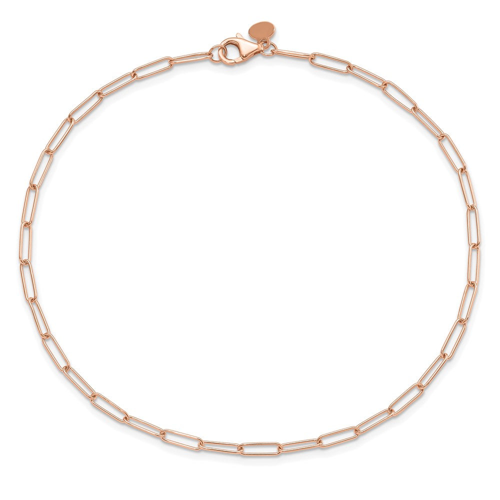 14K Rose Gold Fancy Link Bracelet or Anklet LF1608 - Elegant Jewelry for Women, Perfect for Parties, Weddings & Everyday Wear