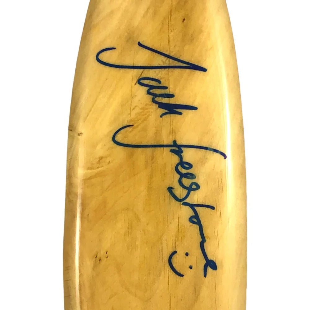 Jack Freestone Hand-Signed Wooden Mini Surfboard with Stand - JSA COA Authenticated - Perfect for Surfing Fans, Collectors, and Home Decor