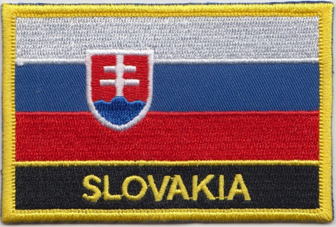 Slovakia Flag Embroidered Patch - Sew On or Iron On Rectangular Badge for Jackets, Hats, Backpacks & DIY Crafts | Slovak National Symbol Accessory