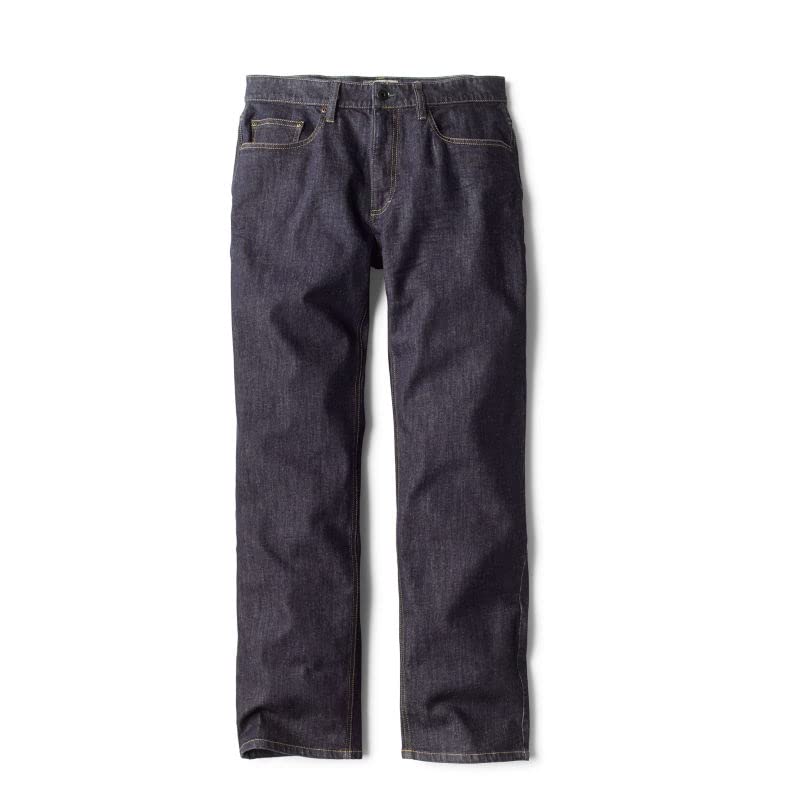 Orvis Montana Morning Denim Blue Jeans for Men - Active Fit Mid-Stretch Straight Leg Jeans with Clean Stitching | Comfortable Casual Wear for Outdoor Activities, Work & Everyday Use