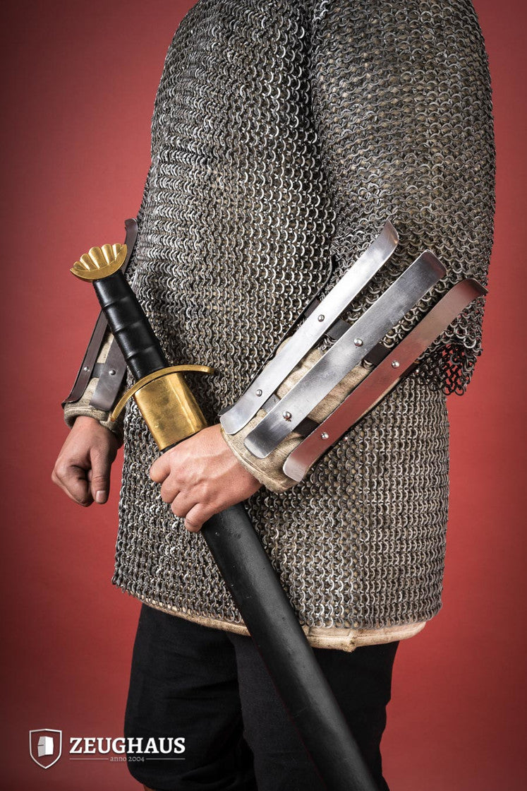 Viking Bracers - 1.6mm Polished Stainless Steel Arm Bracelets for Men - Perfect for LARP, Cosplay, and Medieval Reenactment