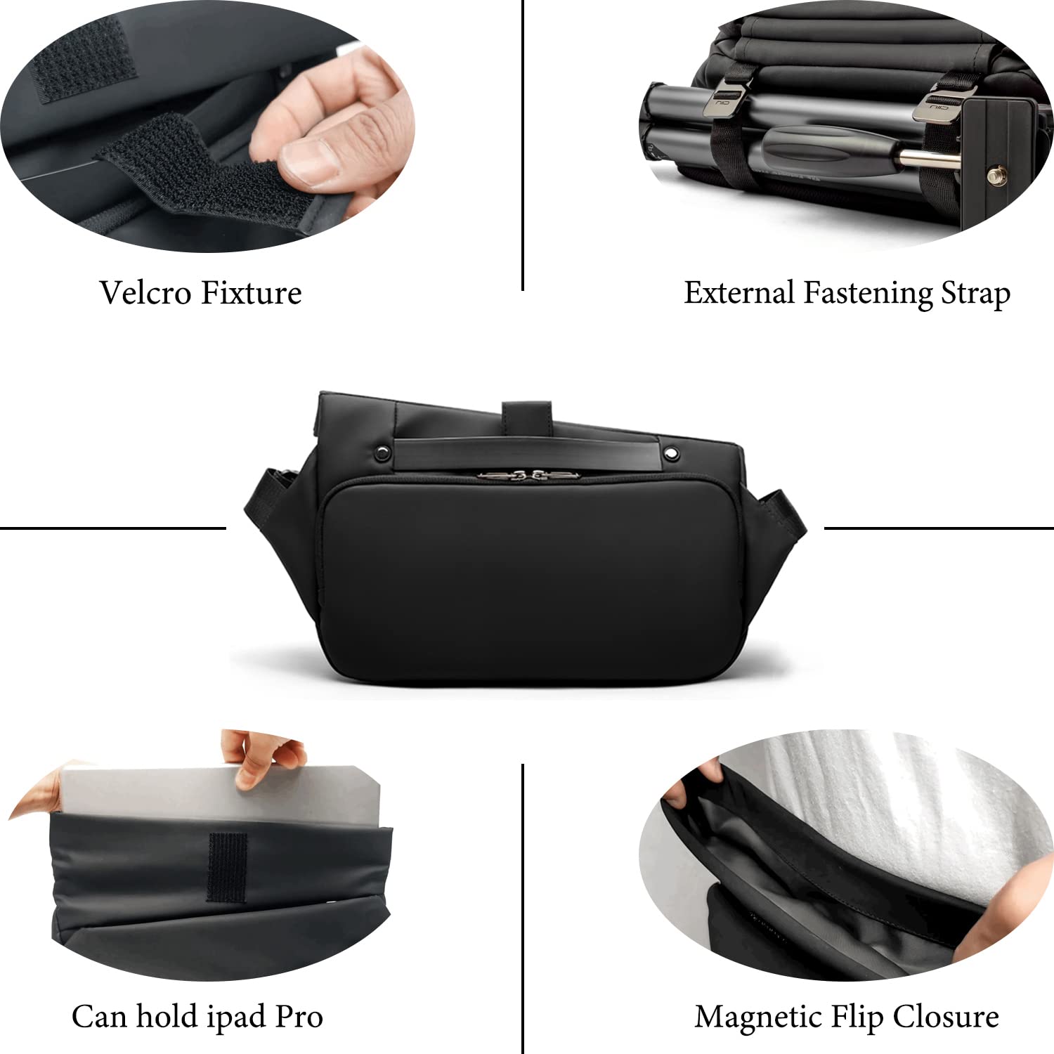 NIID Expandable Waterproof Sling Bag for Men - Stylish Crossbody Chest Backpack for Travel, Work & Outdoor Activities | Multipurpose Shoulder Bag with Storage