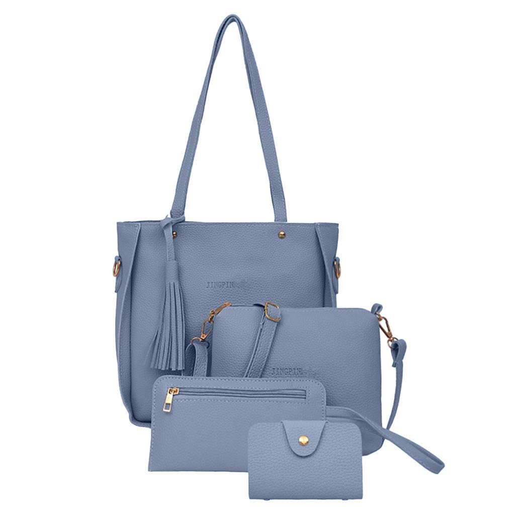 Goddessvan Women's 4-Piece Fashion Shoulder Bag Set with Wallet - Stylish Messenger & Handbag Combo for Work, Travel & Daily Use