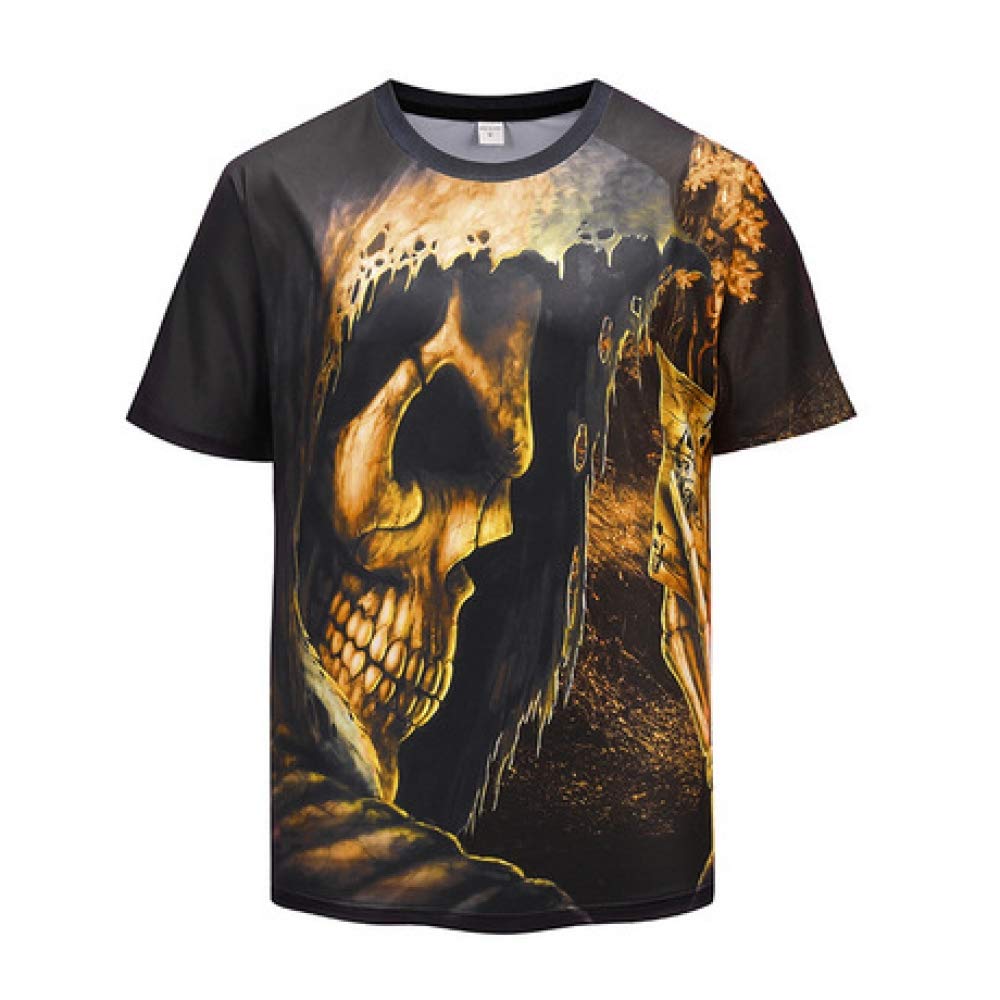 Men's Casual Short Sleeve T-Shirt - Street Fashion Loose Fit Round Neck Digital Print Graphic Tee for Everyday Wear, Streetwear & Summer Outfits