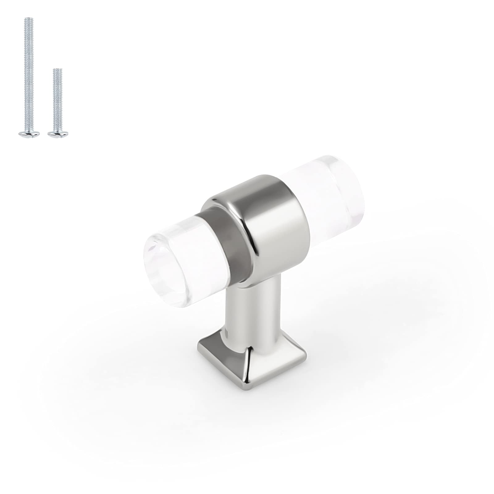 10 Pack Silver Crystal Cabinet Knobs - Zinc Alloy Drawer Handles for Kitchen, Wardrobe & Dresser