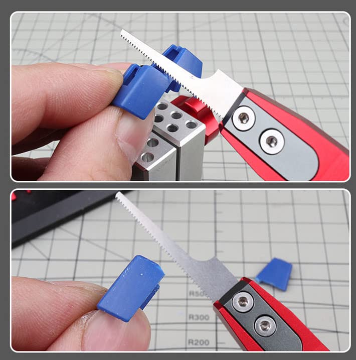 Mini Hand Saw & Modeling Knife Set - Precision Hobby DIY Razor Saw for Crafting, Plastic Models, Tree Limb Cutting - Perfect for Woodworking, Model Building, and DIY Projects (Thin Double Hand Saw Kit)