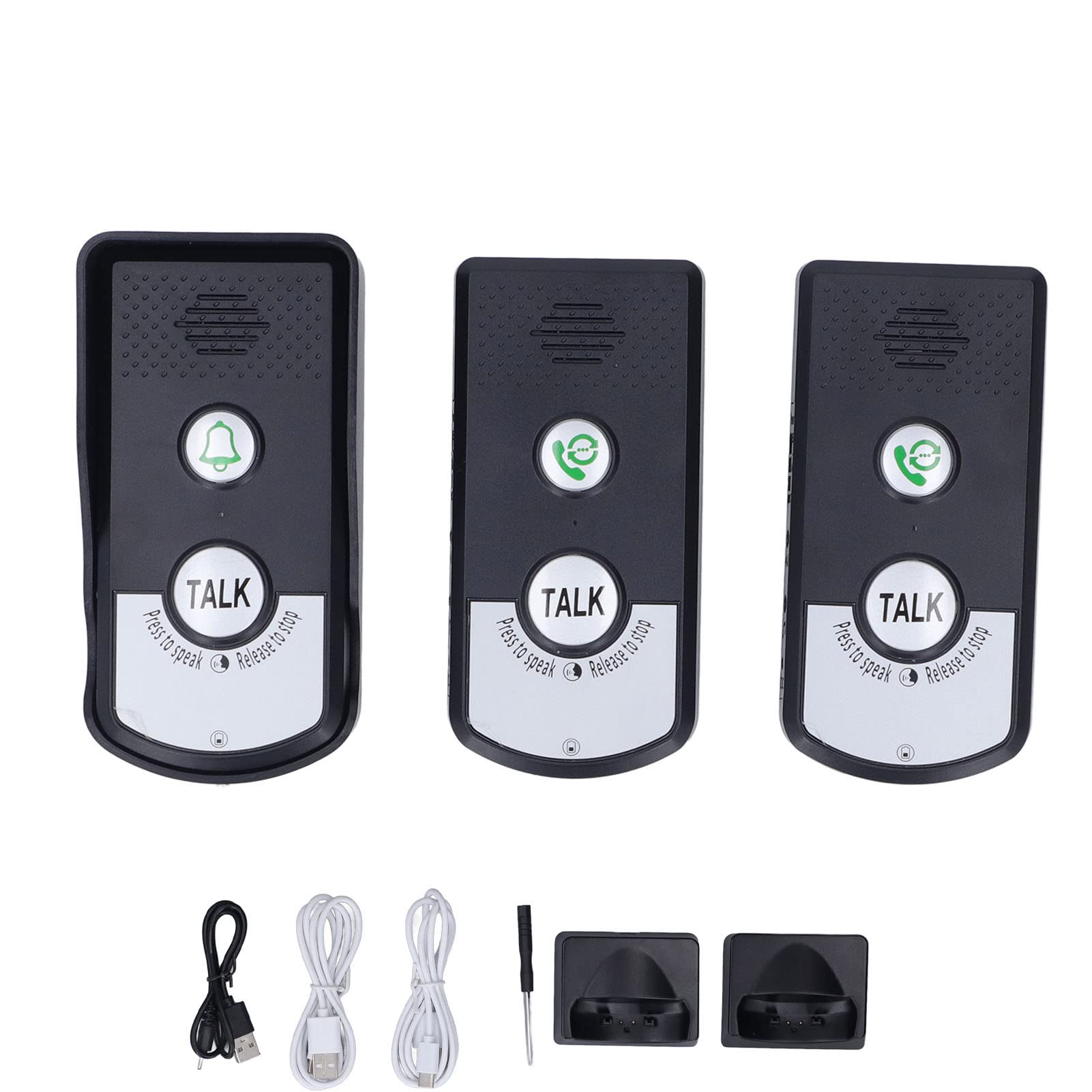 **Wireless Intercom System for Home - 1500M Range, Dual Charging Options, Doorbell Function - Secure Home Communication for Apartments, Offices & Gated Communities**