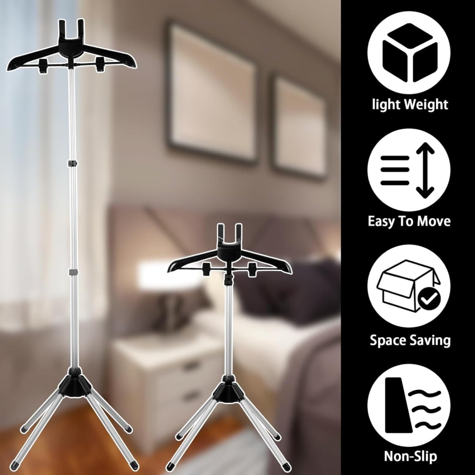 Upright Clothes Steamer Stand - Lightweight 1.5 lbs, Fast 15-Min Heat Up, Space-Saving Grey Garment Steamer for Home & Travel | Perfect for Wrinkles Removal Before Work, Parties & Business Trips