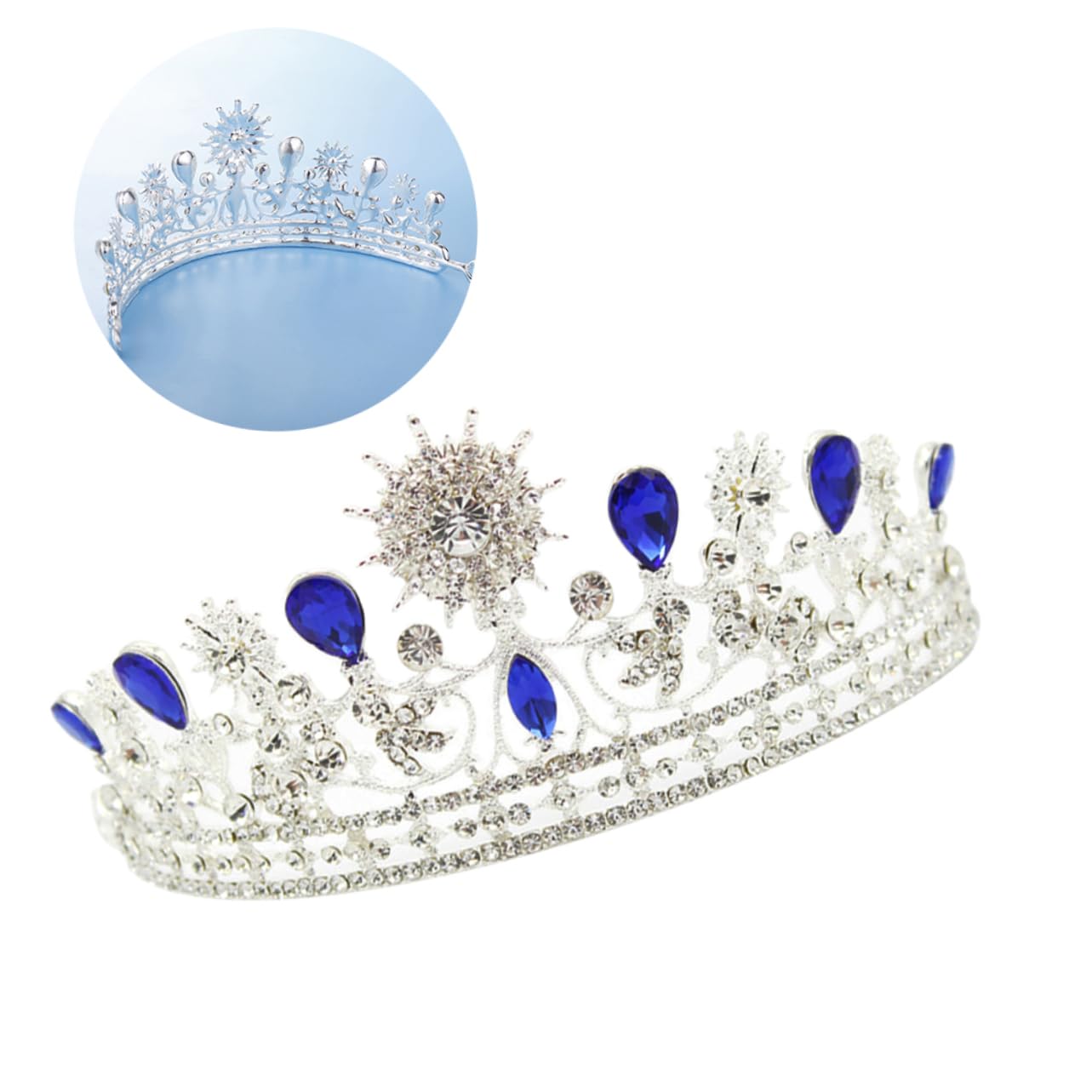 FOMIYES Vintage Crystal Bridal Tiara Crown for Women - Elegant Wedding Headpiece with Rhinestones, Perfect for Brides, Prom, Pageants & Special Occasions