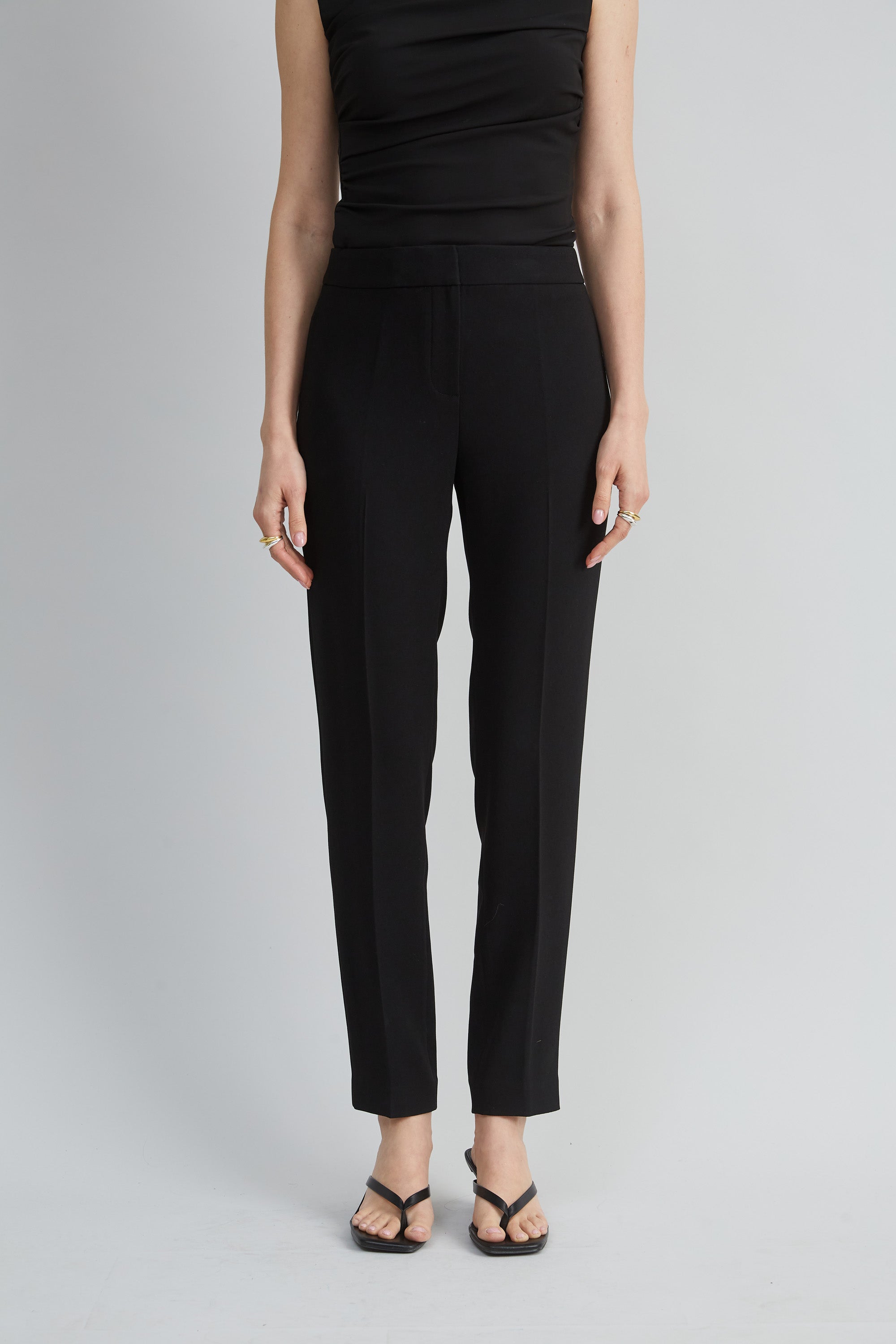 Stylish Slim Crepe Inseam Pants for Women - Comfortable Office & Casual Wear - Perfect for Work, Travel & Everyday Outfits