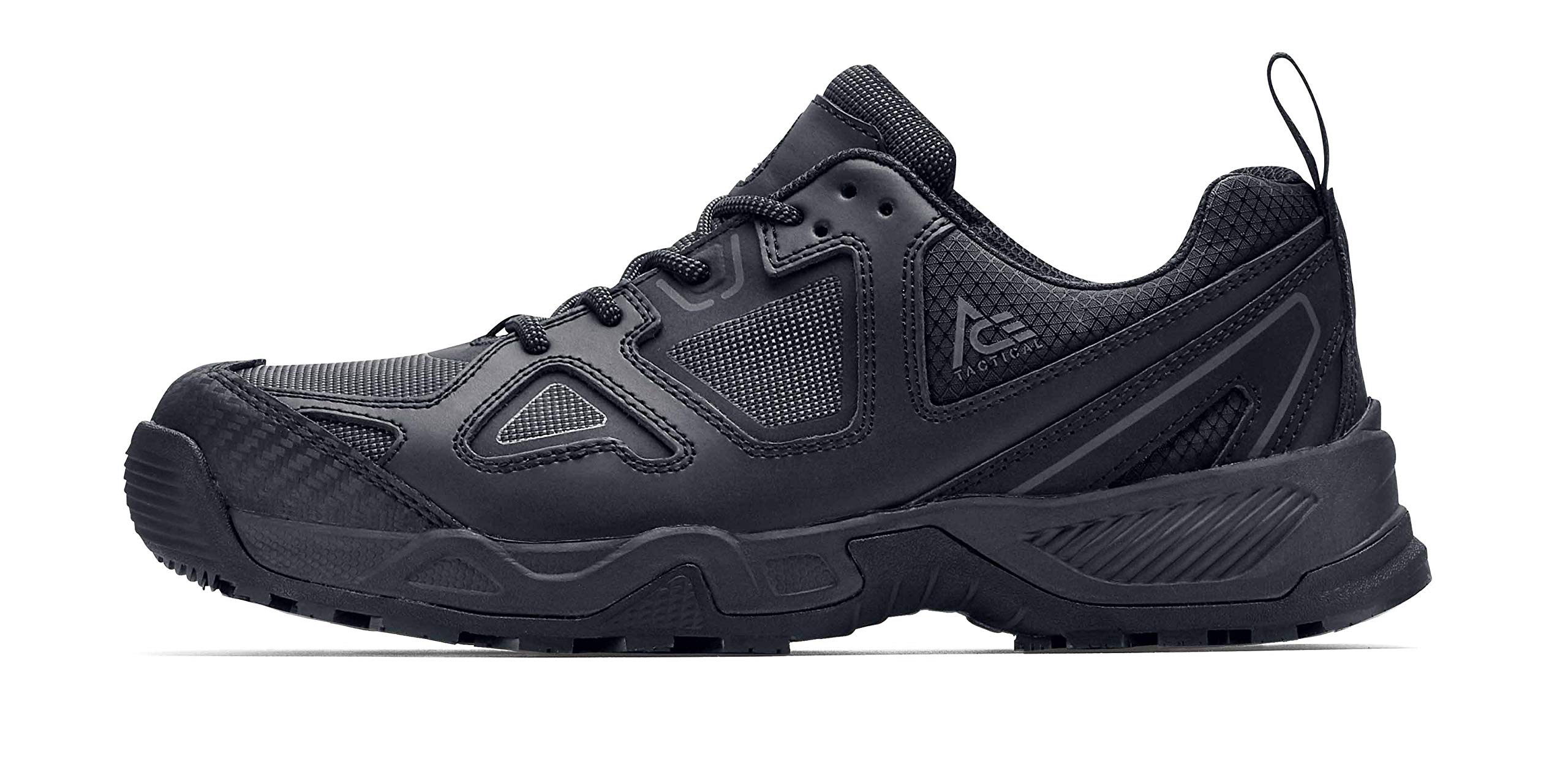 **SFC Defender Low ACE Men's Soft Toe Slip Resistant Work Boots - Waterproof & Durable for Construction, Warehouse & Outdoor Work - Black**